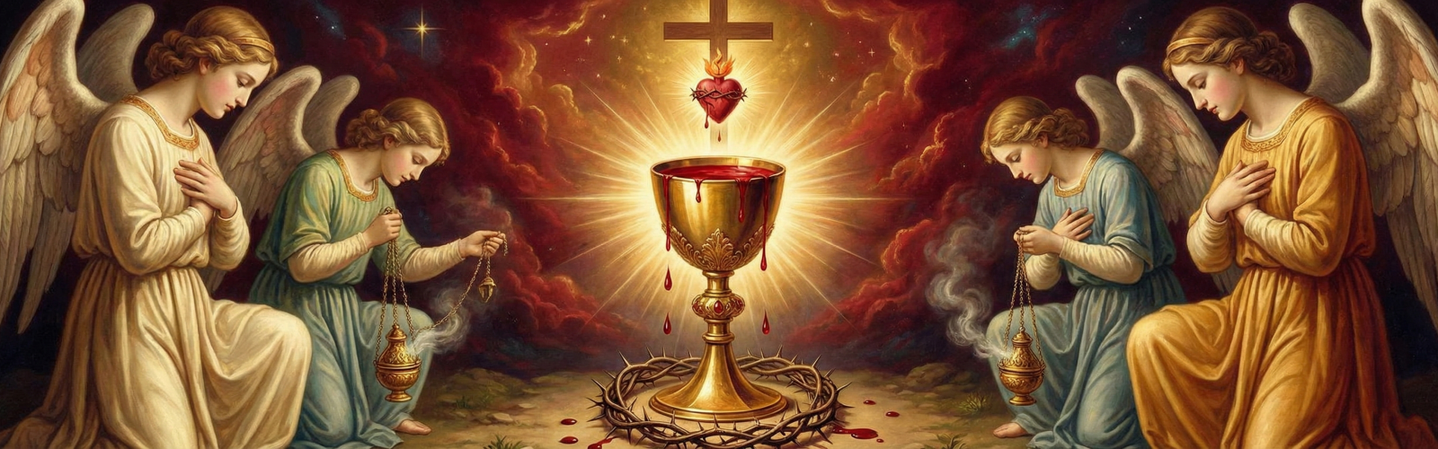 Kielich eucharystyczny symbolizujący Litanię do Najdroższej Krwi Chrystusa Pana