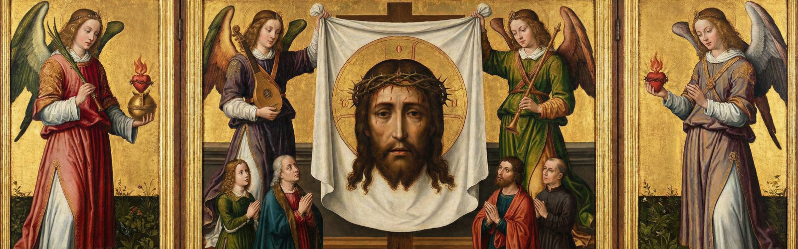 Obraz przedstawiający Najświętsze Oblicze Jezusa Chrystusa do modlitwy litanią.